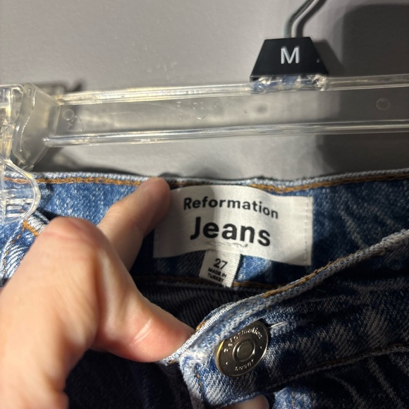 Reformation Cynthia High Rise Straight Jeans in Colorado Wash Size 27 - Picture 4 of 6
